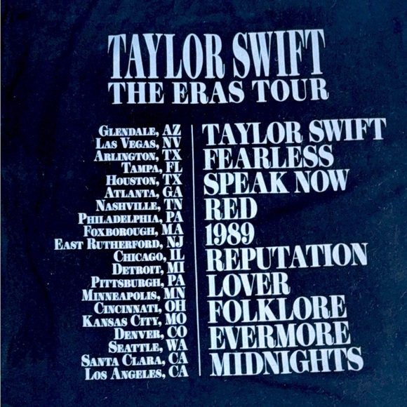 TAYLOR SWIFT MERCH ERA TOUR TSHIRT! NEVER WORN Medium BRAND NEW - Picture 6 of 8